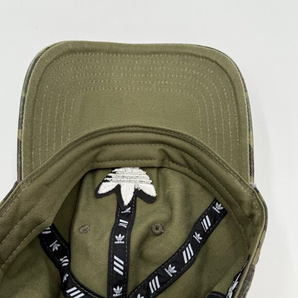 Adidas Green Camo Hat Women's OS Adjustable Baseball Strapback Cap Cotton Logo - Picture 10 of 10